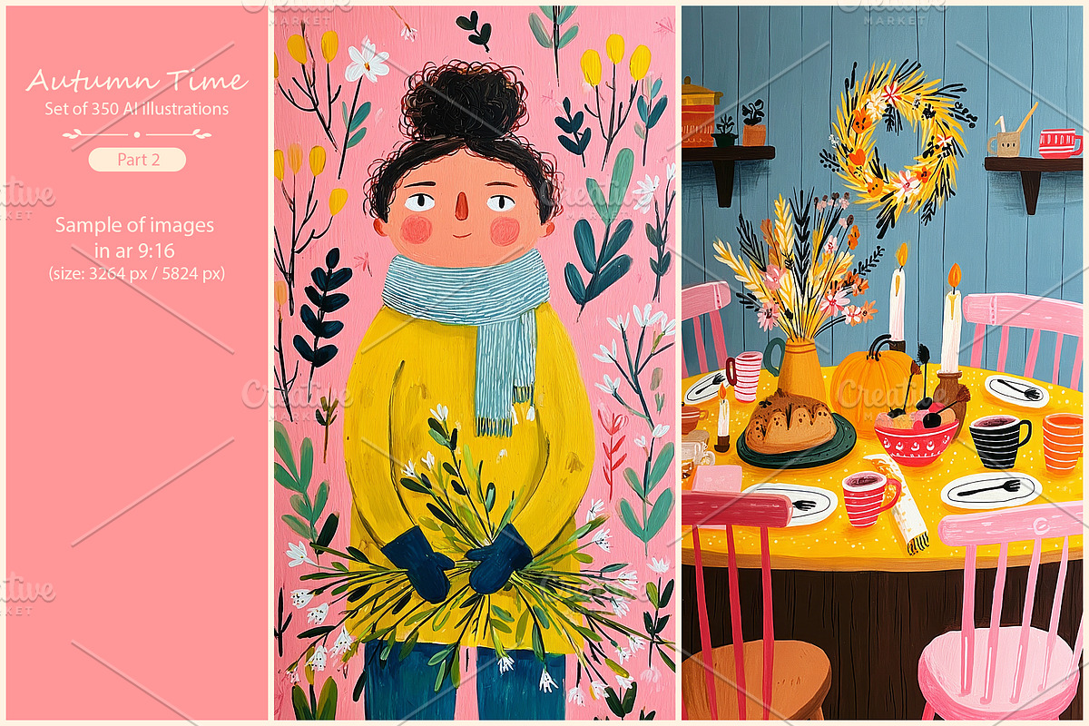 Autumn Time 1 - 199 AI illustrations, a Seasonal Illustration by Pundateam (Photo 3 of 7)
