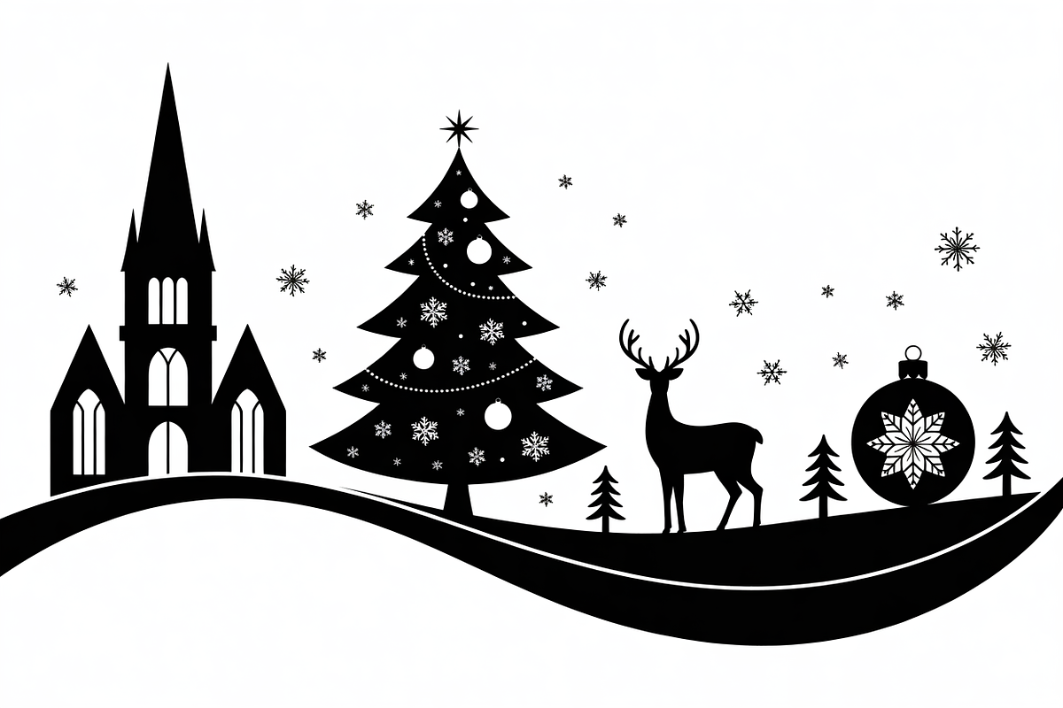 Christmas silhouette illustration, an Illustration by Amazin_art (Photo 18 of 21)