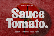 Sauce Tomato Retro Serif Bold Font, a Serif Font by suhadidesign (Thumbnail 1 of 10)