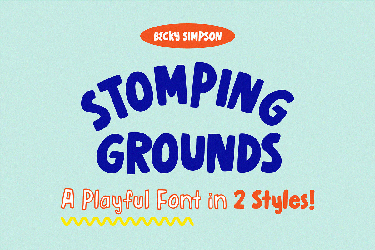 Stomping Grounds • Bubble Font, a Sans Serif Font by Becky Simpson (Photo 2 of 21)