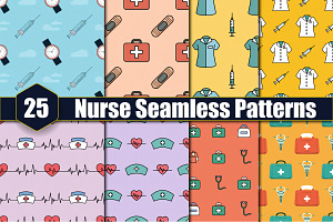 Nurse Seamless Patterns, a Pattern Graphic by protabsorkar11