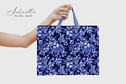 Cobalt Blue Fashion Floral Print, a Pattern Graphic by SirenaArt (Thumbnail 14 of 17)