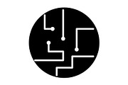 Microcircuit icon design template, a Solid Icon by Sumberpangan (Thumbnail 1 of 3)