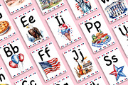 4th of July Alphabet Cards – A-Z, an Education Illustration by Anna Design Studio (Thumbnail 2 of 7)
