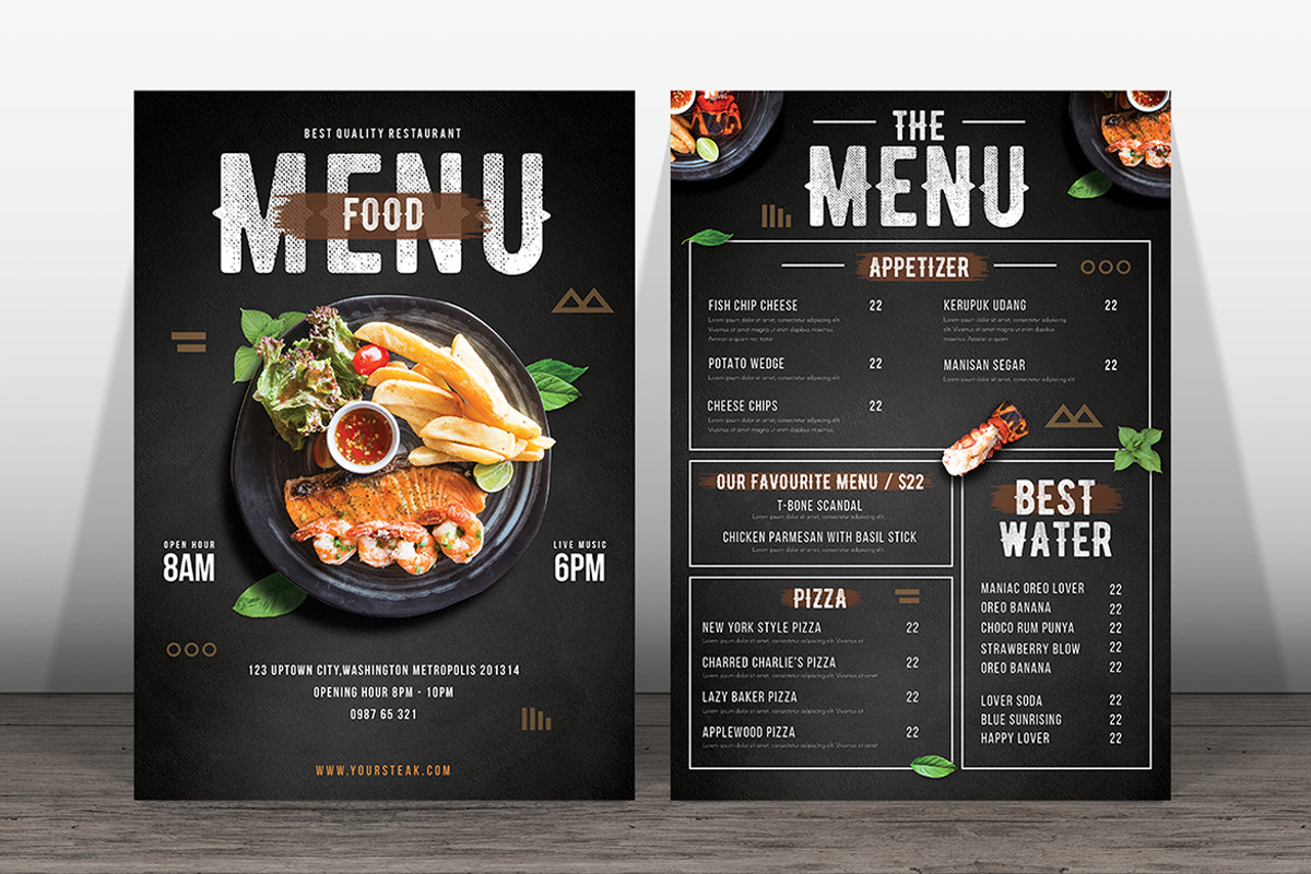 Modern Food Menu, a Flyer Template by Tokosatsu (Photo 2 of 4)