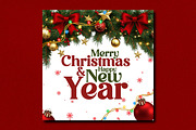Merry Christmas New Year Post, a Social Media Template by creative-mint (Thumbnail 2 of 2)