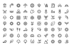 150 Nature Line Icons