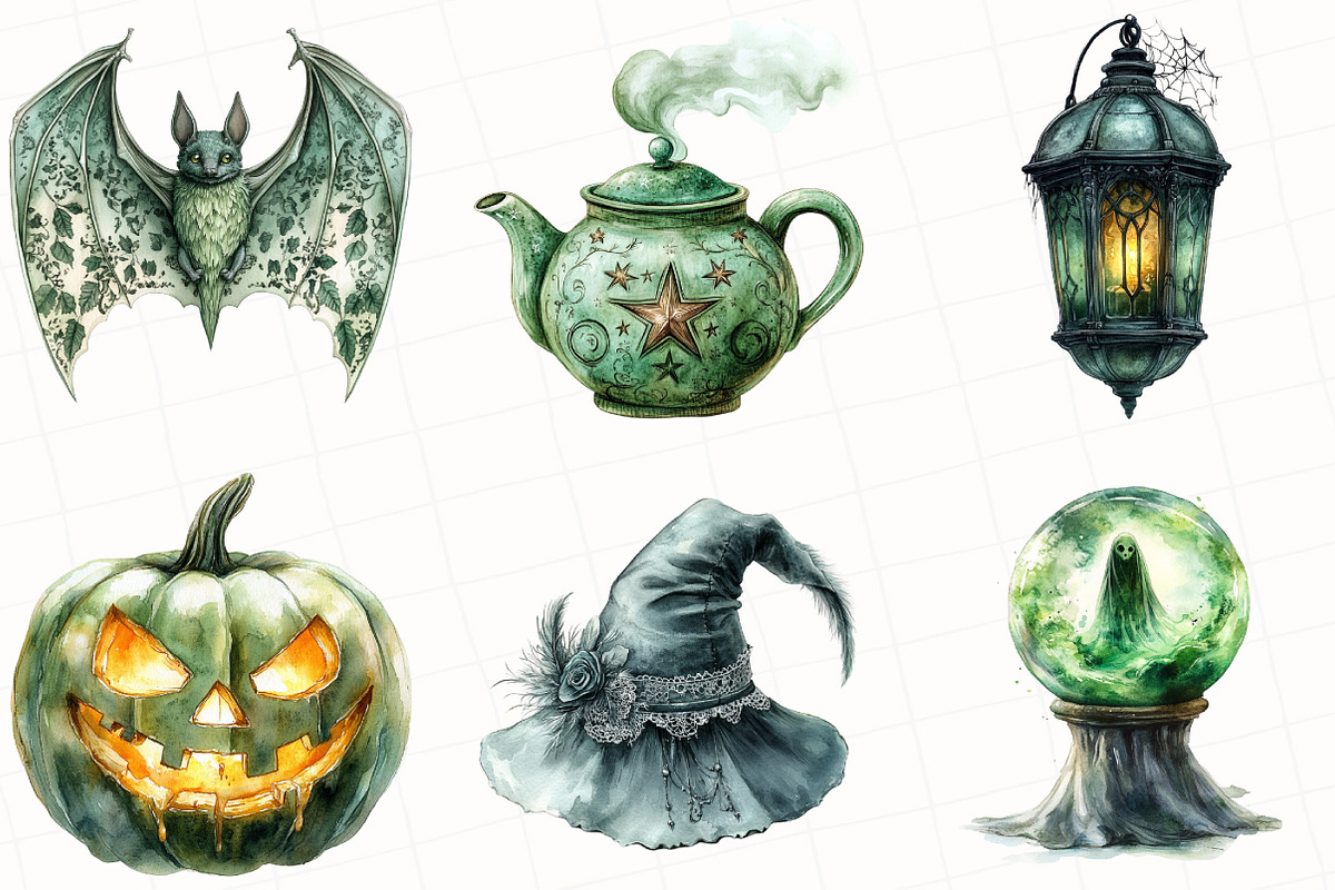 Halloween Sublimation Clipart, an Illustration by OK Design (Photo 5 of 5)