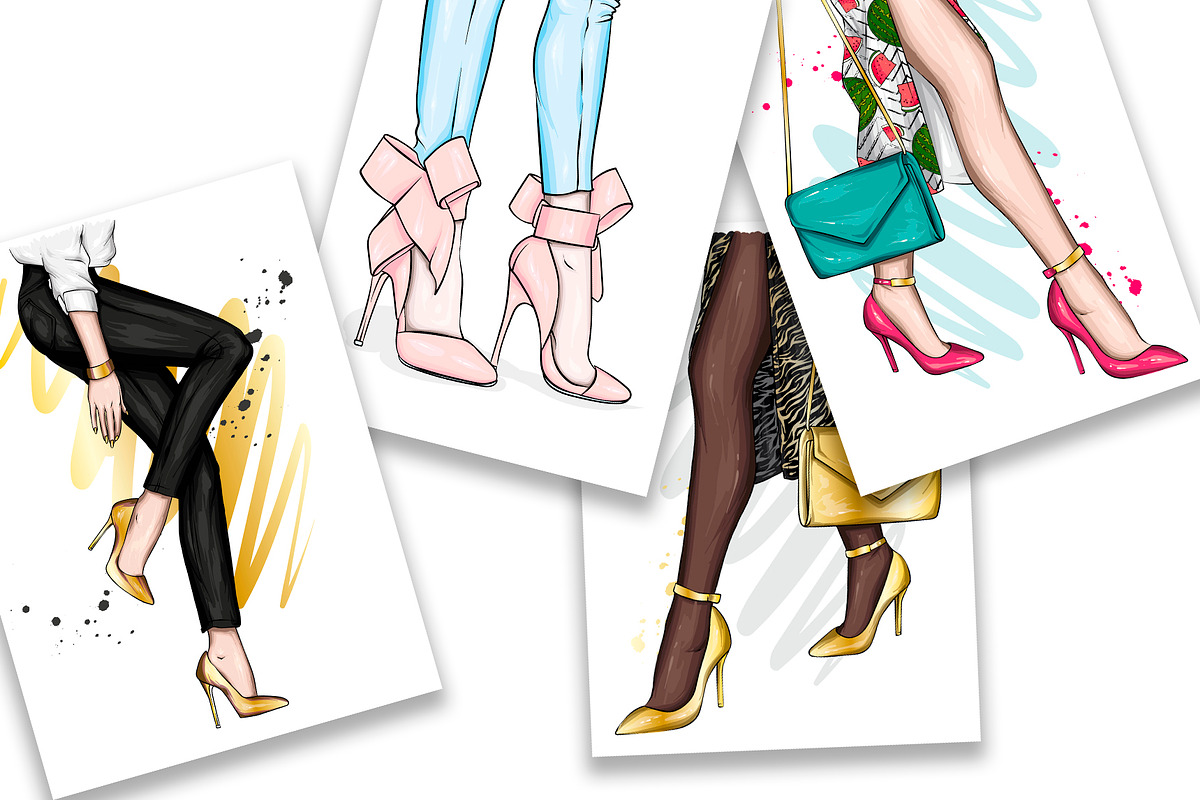 Stylish high-heeled shoes. Vector., a Person Illustration by Vitaliy Grin (Photo 3 of 3)