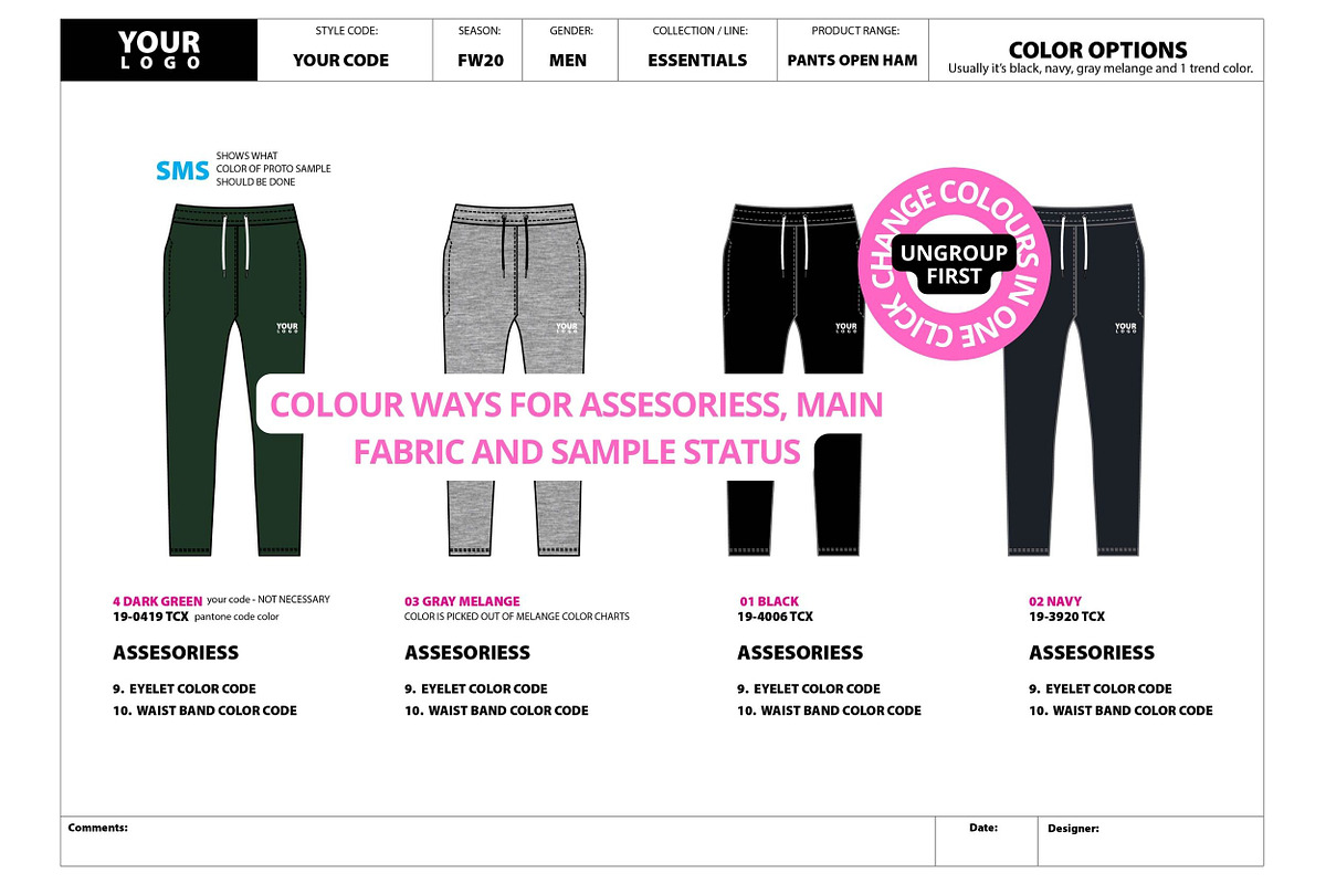 Complete Teck Pack - Men Sweatpants, a Bottom Mockup by Archetype Design (Photo 3 of 8)