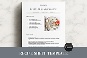 Modern Recipe Template Canva, a Card Template by OrganizationOasisRo (Thumbnail 1 of 10)
