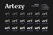 Artezy Font Family, a Sans Serif Font by Asenbayu (Thumbnail 2 of 15)