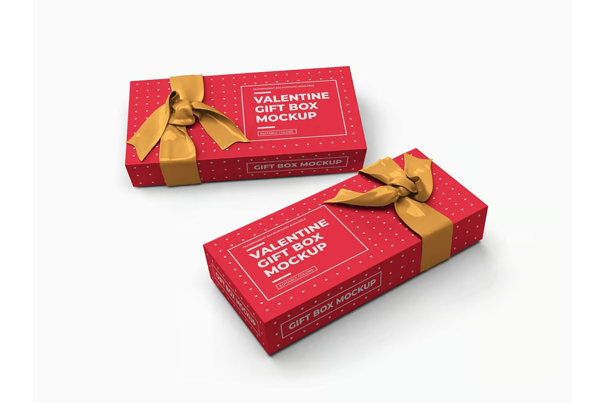Gift Box Packaging Mockup Template, a Packaging Mockup by DesignRushMarket (Photo 2 of 11)