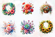 Floral Summer Sublimation Clipart, an Illustration by RobertsArt (Thumbnail 2 of 8)