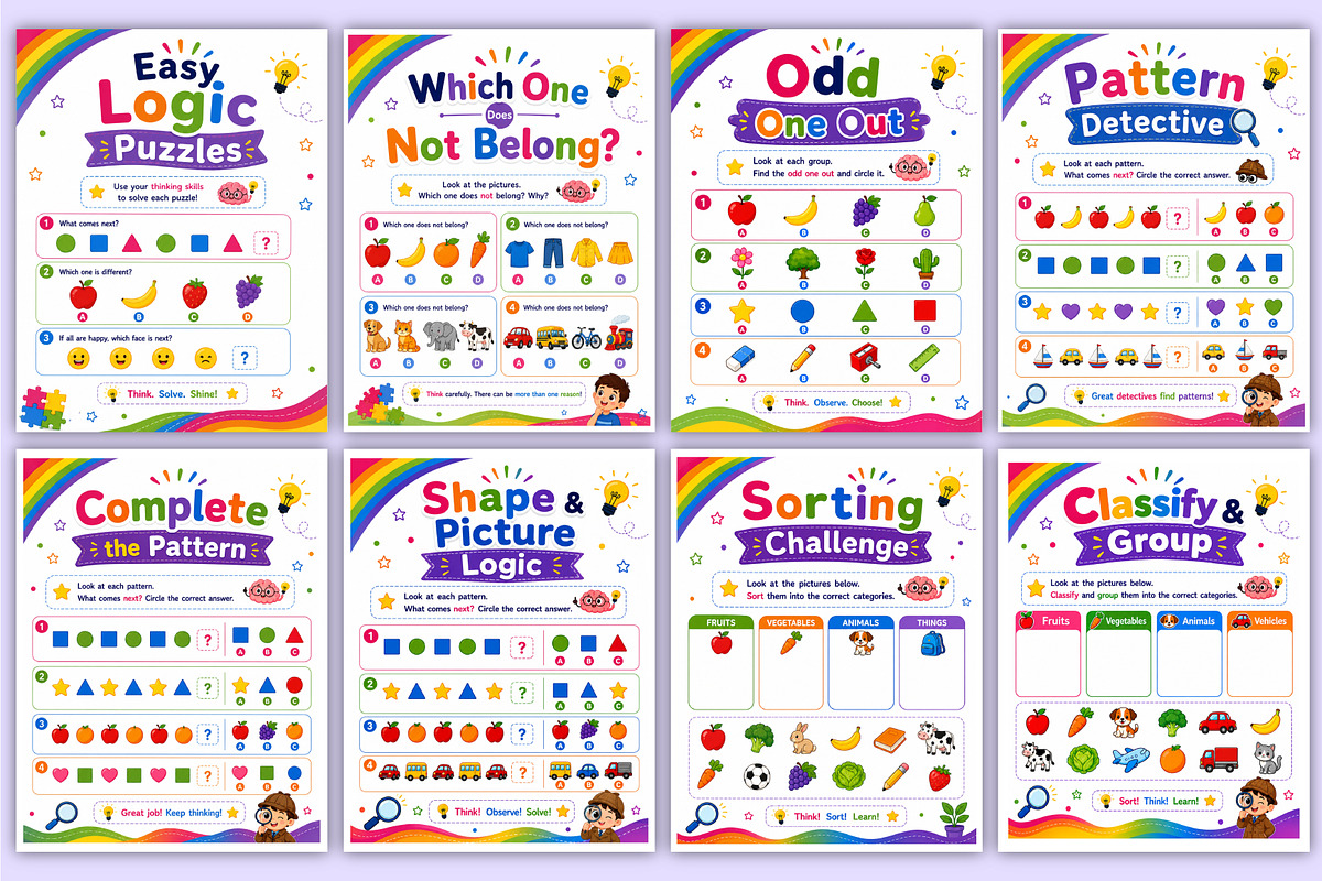 Kids Problem Solving Workbook Kdp, a Stationery Template by Mustafiz (Photo 3 of 5)