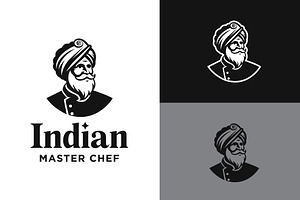 Indian Restaurant Chef Logo Design, a Branding & Logo Template by funpixel
