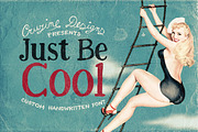 Just Be Cool Custom Font, a Serif Font by Cruzine (Thumbnail 1 of 5)