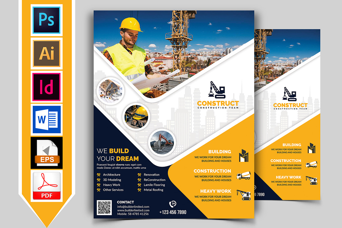 10 Construction Flyer Bundle 90% OFF, a Flyer Template by Imagine Design Studio (Photo 19 of 22)