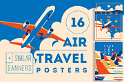 16 AirTravel Illustrations, a Decorative Illustration by Alexander Baidin (Thumbnail 1 of 12)
