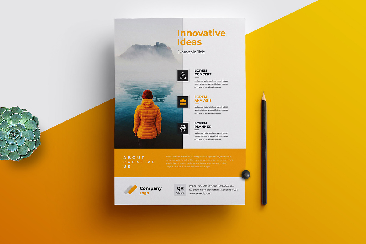 Simple Business Flyer Template, a Flyer Template by evgenystudio