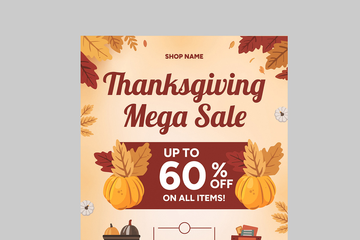 Thanksgiving Sale Flyer Template preview 4