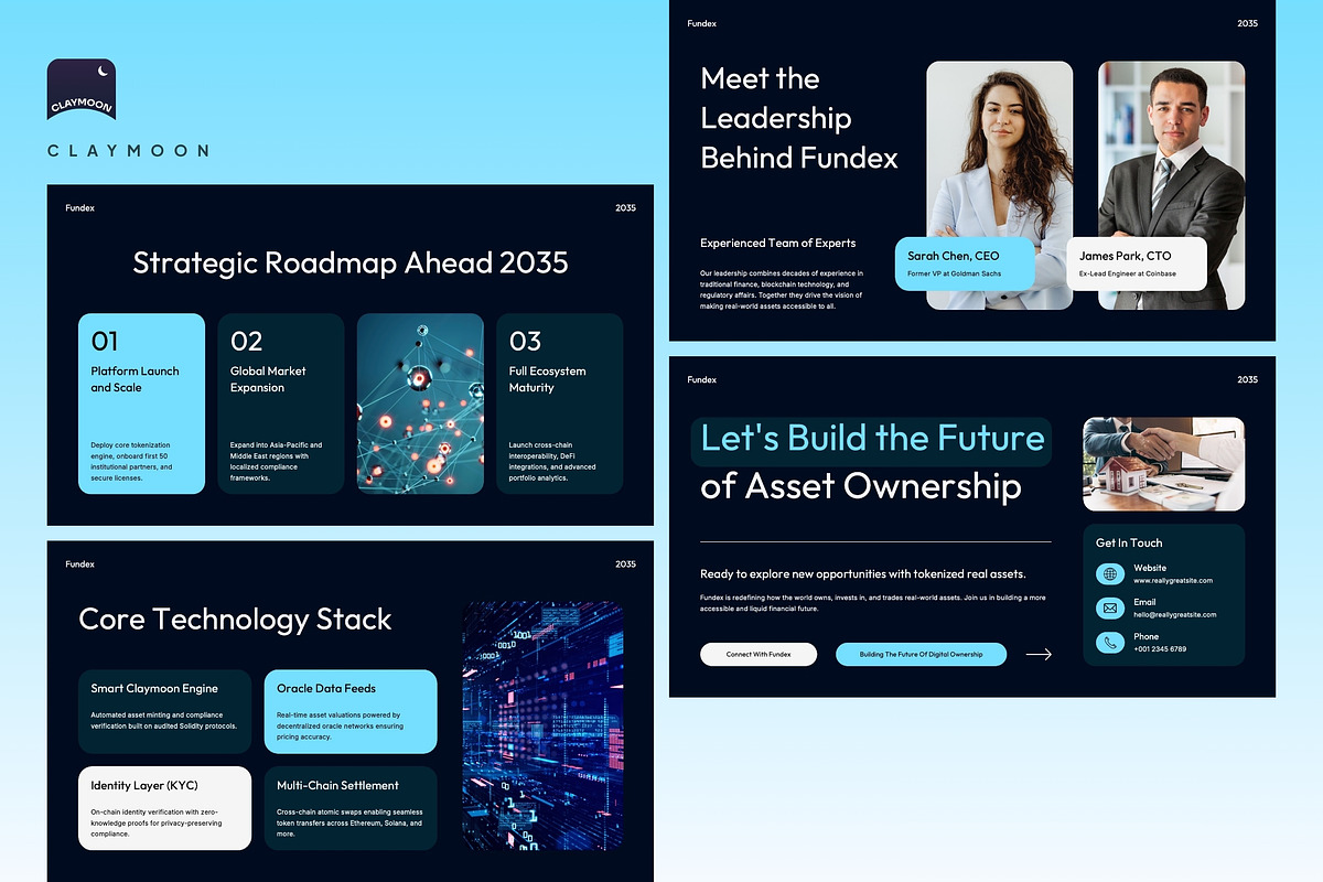RWA Tokenization Pitch Deck, a Presentation Template by Claymoon Lab (Photo 7 of 7)