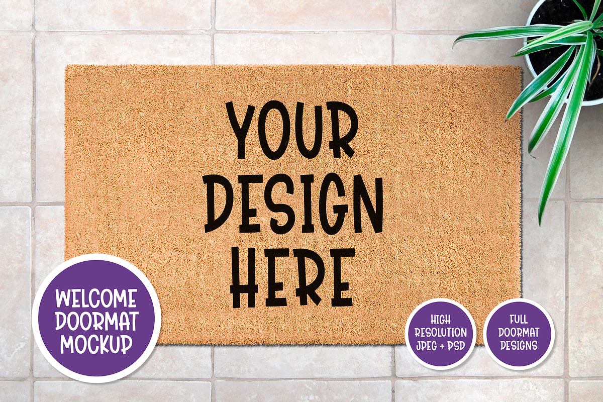 Doormat Mock Up, a Product Mockup by Little Type Factory (Photo 1 of 3)