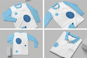 Men Full Sleeve Polo Shirt Mockups, a Shirt Mockup by megostudi0