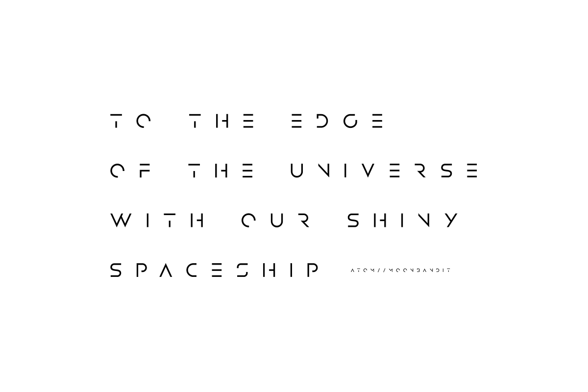 Atom - Sharp edge Future Scifi font, a Sans Serif Font by MoonBandit (Photo 7 of 8)