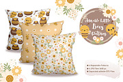 Adorable Little Bees Patterns, a Pattern Graphic by DrawStudio1988 (Thumbnail 4 of 11)