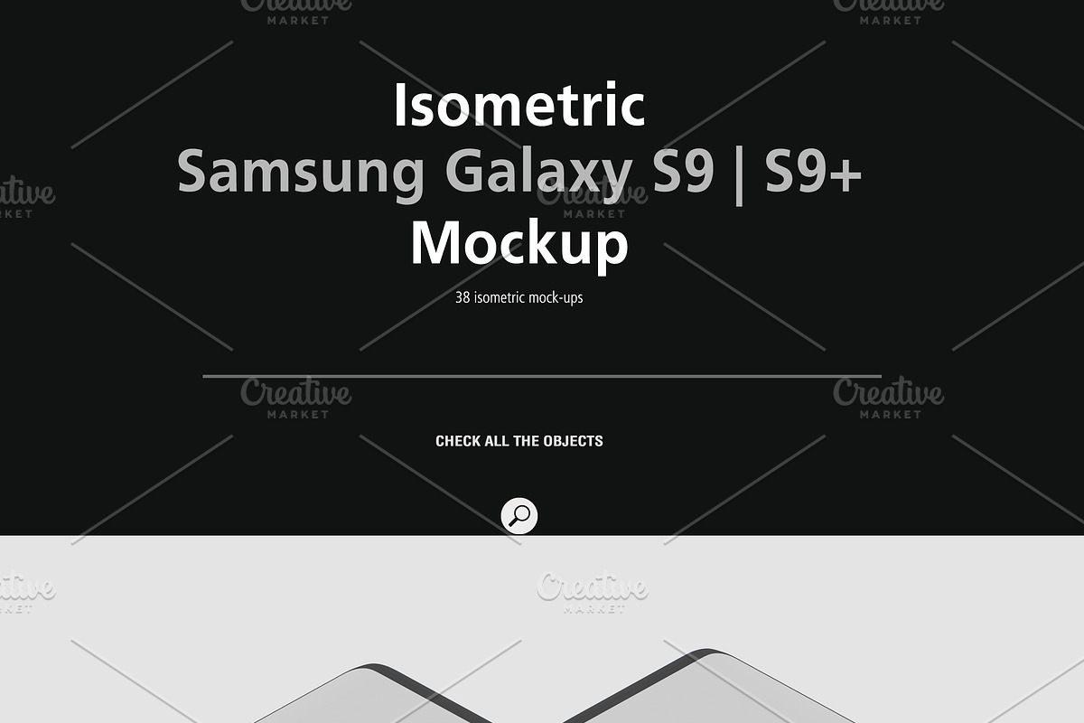 Samsung Galaxy S9 | S9+ Mock-up, an Android Mockup by IsometricWorld (Photo 3 of 6)
