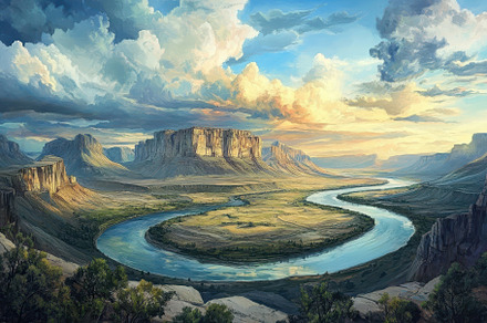 A breathtaking view showcases a wind, a Photo by Tanuart