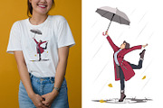 Girl Dancing in the Rain, a Person Illustration by Yurals Art (Thumbnail 3 of 7)