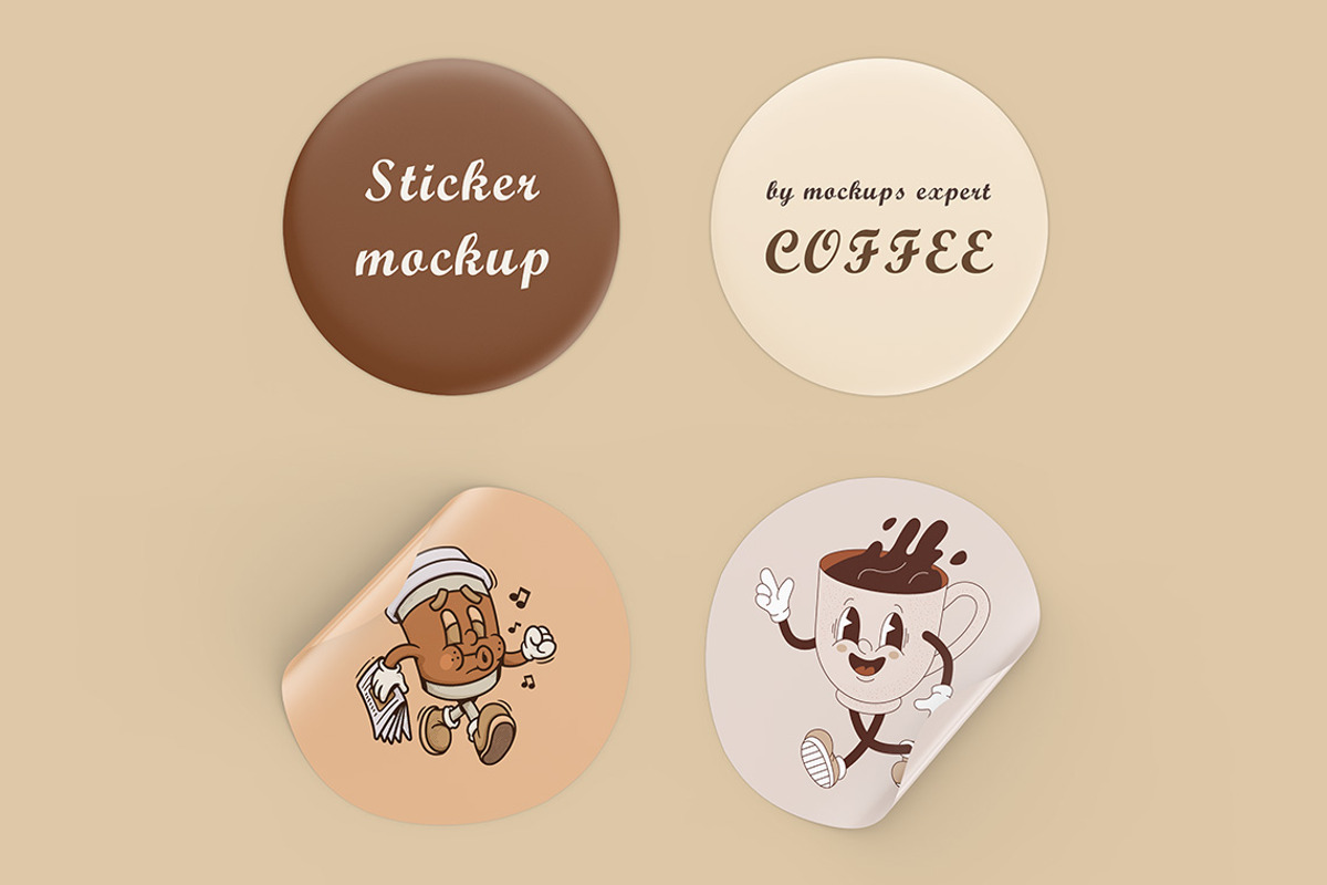 Sticker Mockups, an Advertising Mockup by Mockups Expert (Photo 3 of 6)
