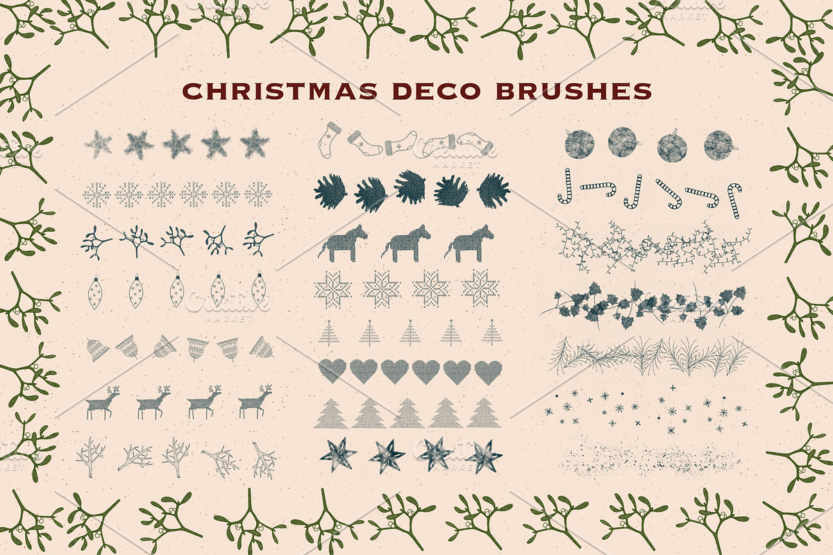 Winter Holiday Brushes for Procreate, a Brush Add-On by Biso Studio (Photo 5 of 7)