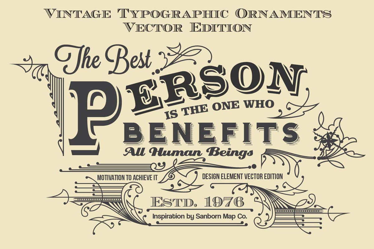 Vintage Typographic Ornaments, an Object Graphic by G7 (Photo 2 of 5)