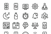 39 Vector Digital Routine Icons, an Outline Icon by adenpinkstore (Thumbnail 1 of 6)