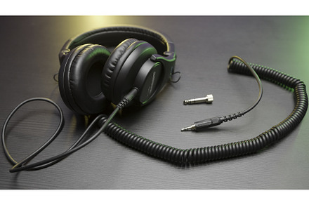 Close-up of large headphones. Action, a Technology Photo by Media Whale Stock