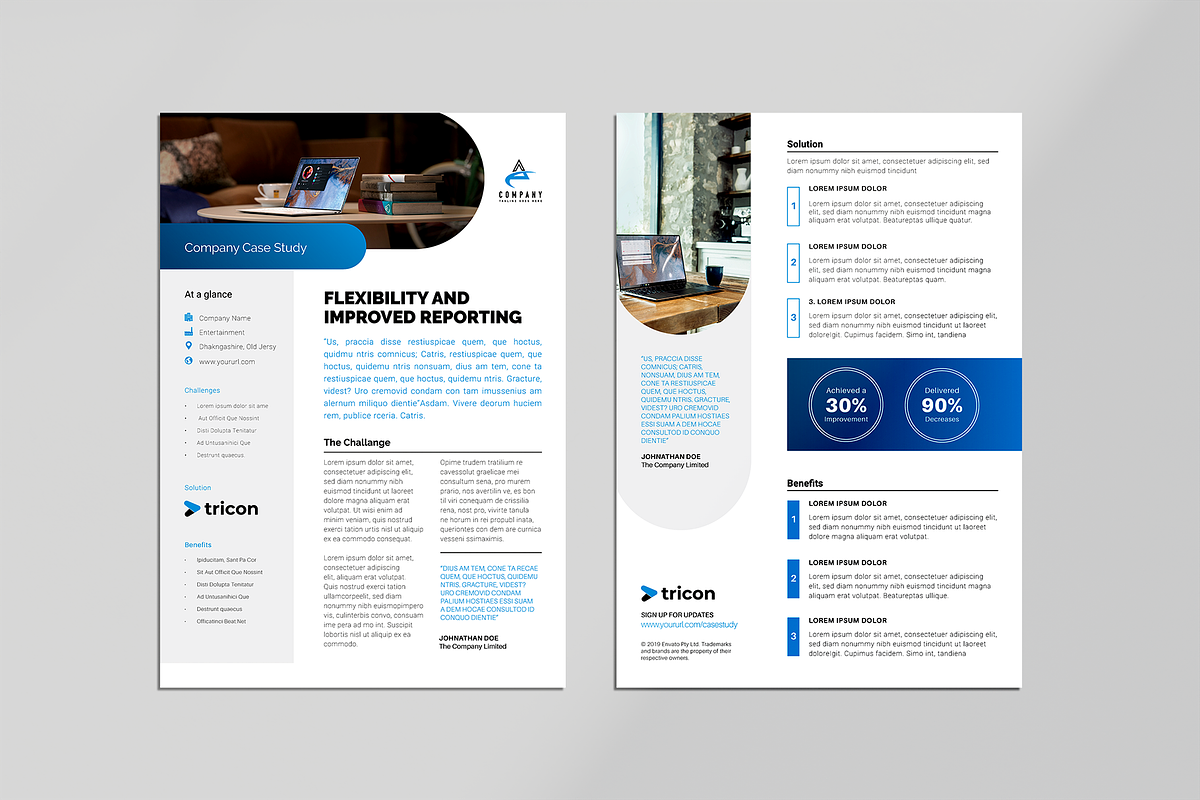 Modern Case Study Flyer Template, a Flyer Template by Rongbaaz (Photo 2 of 2)