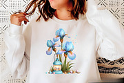 Whimsical Blue Flowers Spring Clipar, an Illustration by SVGArt (Thumbnail 7 of 9)