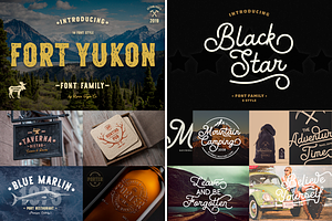 Huge Vintage Font Bundle