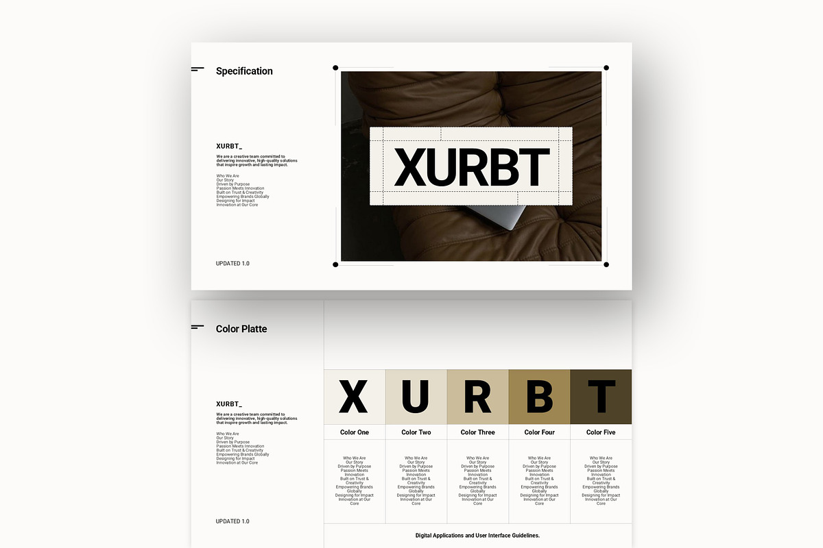 XURBT Brand Guideline Presentation, a Presentation Template by GoldenPixelStudio (Photo 10 of 10)