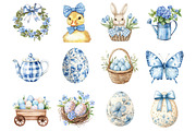 Pastel Blue Easter Clipart, a Seasonal Illustration by Design Market (Thumbnail 5 of 5)