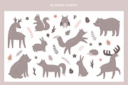 Forest friends. Vector collection, an Animal Illustration by Guvi-Design (Thumbnail 2 of 9)