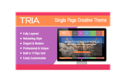 TRIA - Single Page PSD Theme, a Websites & App Template by Metrothemes (Thumbnail 1 of 5)