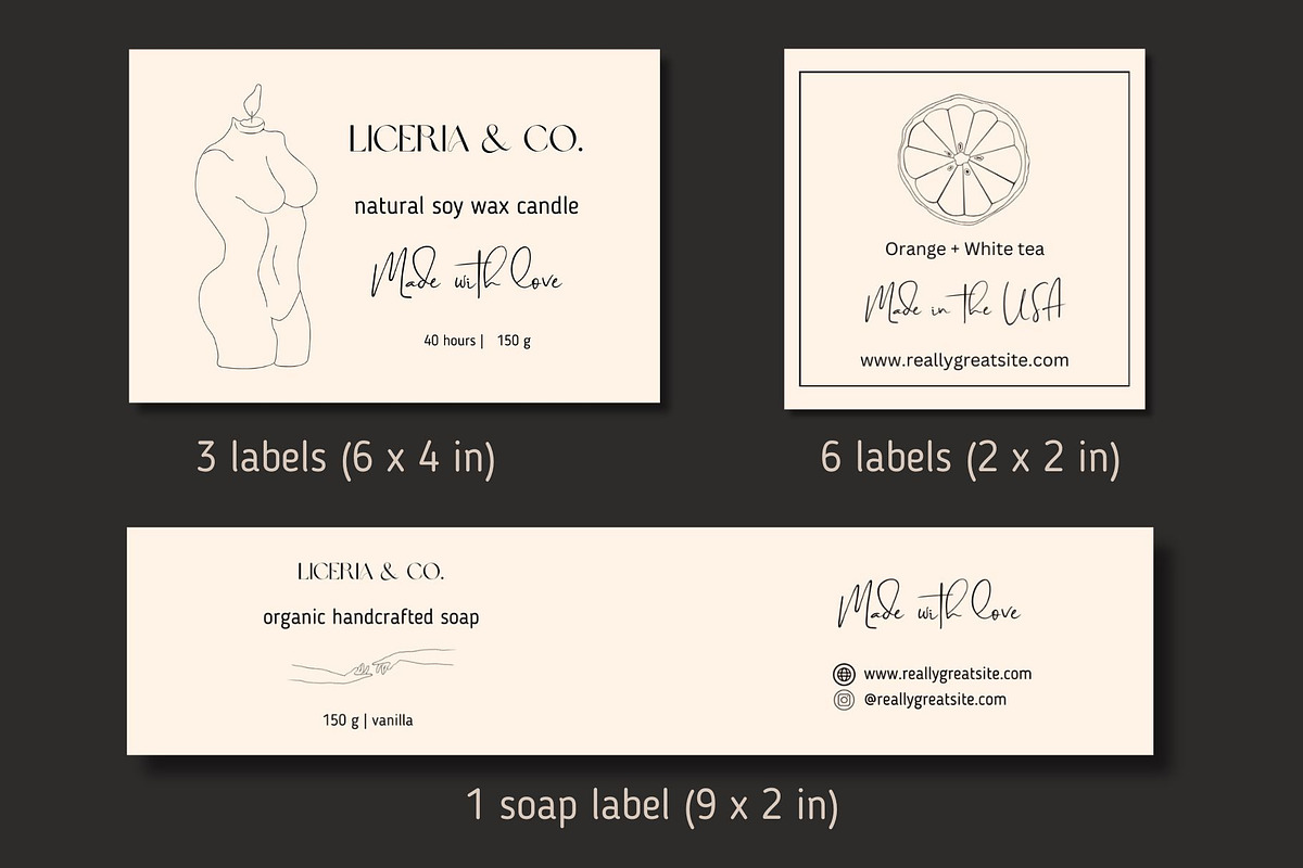 Candles & Soap labels Canva Template, a Branding & Logo Template by Visual Animal (Photo 2 of 6)
