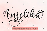 Anjelika A Handwritten Script Font, a Handwritten Font by Freeling Design House (Thumbnail 1 of 6)