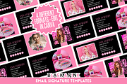 Black and Pink Email Signature, an Email Template by SunshineStudioBoutique (Thumbnail 1 of 9)