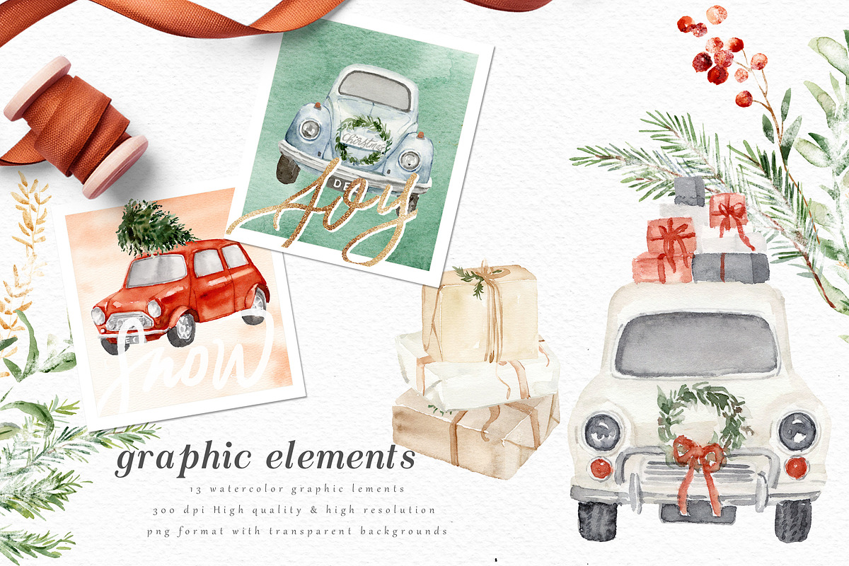 Winter Graphic Set-Christmas, a Decorative Illustration by Graphic Box (Photo 3 of 10)