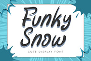Funky Snow, a Blackletter Font by Yoga Letter (Thumbnail 1 of 7)